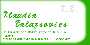 klaudia balazsovics business card